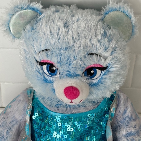 Build A Bear BAB DISNEY Frozen ELSA Blue Teddy Bear Dress Plush Stuffed SINGS! - Picture 5 of 14
